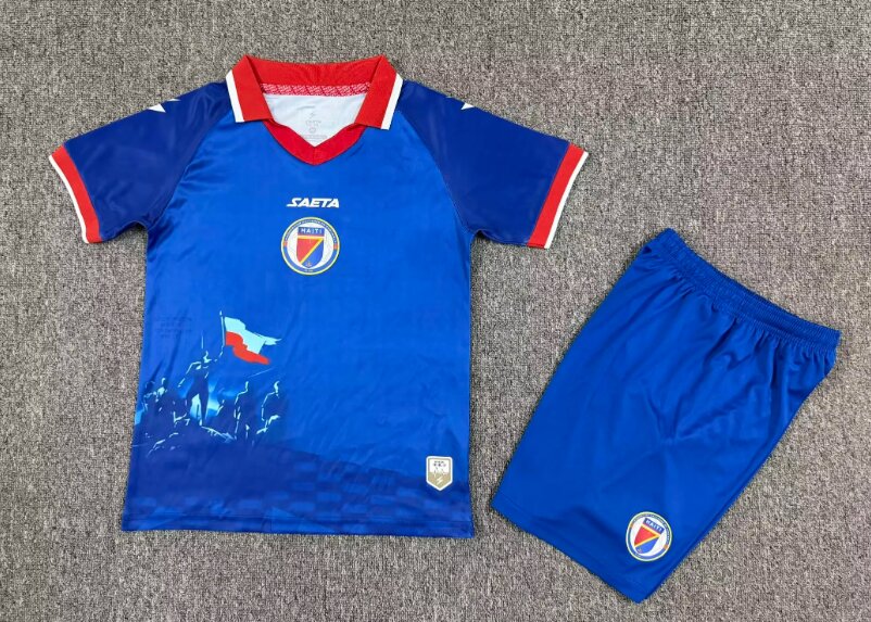 Kids-Haiti 2026 World Cup Home Soccer Jersey